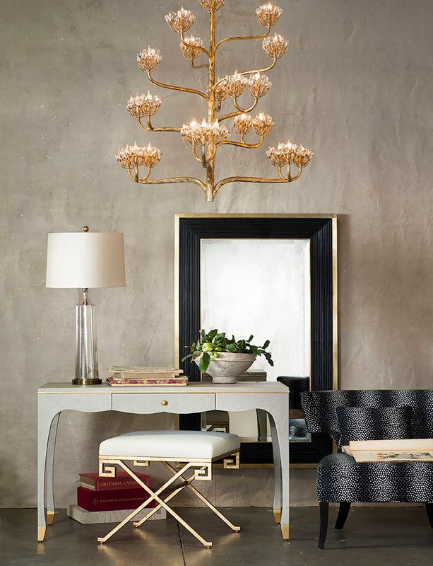 Agave Americana Gold Chandelier by Currey and Company