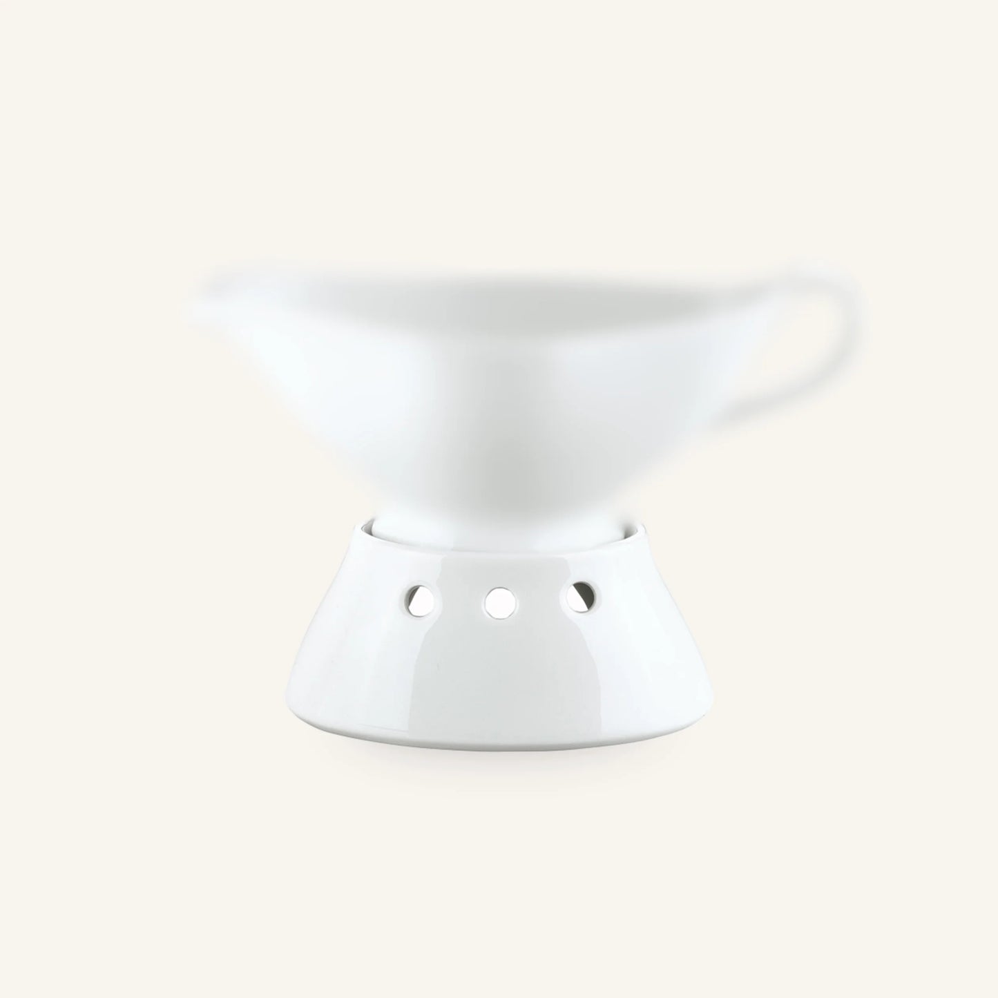 White ceramic bowl on a white background
