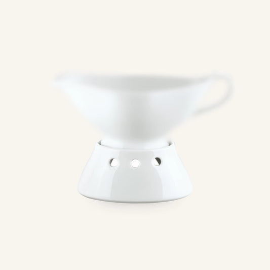 White ceramic bowl on a white background
