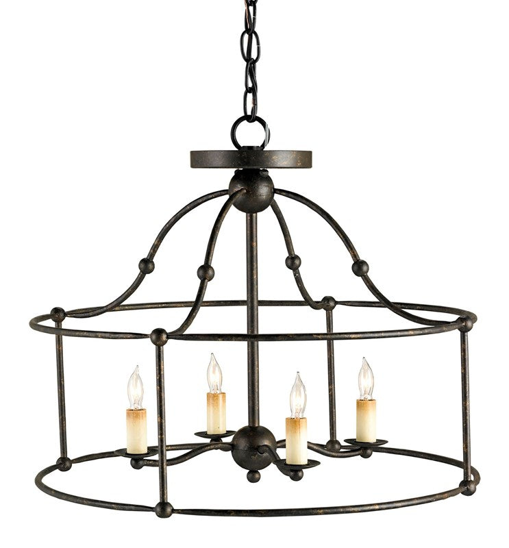 Fitzjames Black Small Lantern by Currey and Company