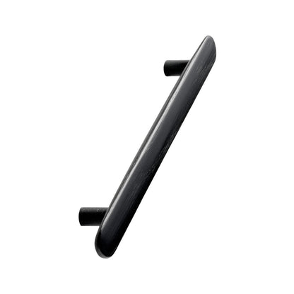 Lacquered Black Wood "Brutus" Cabinet Knob and Drawer Pulls