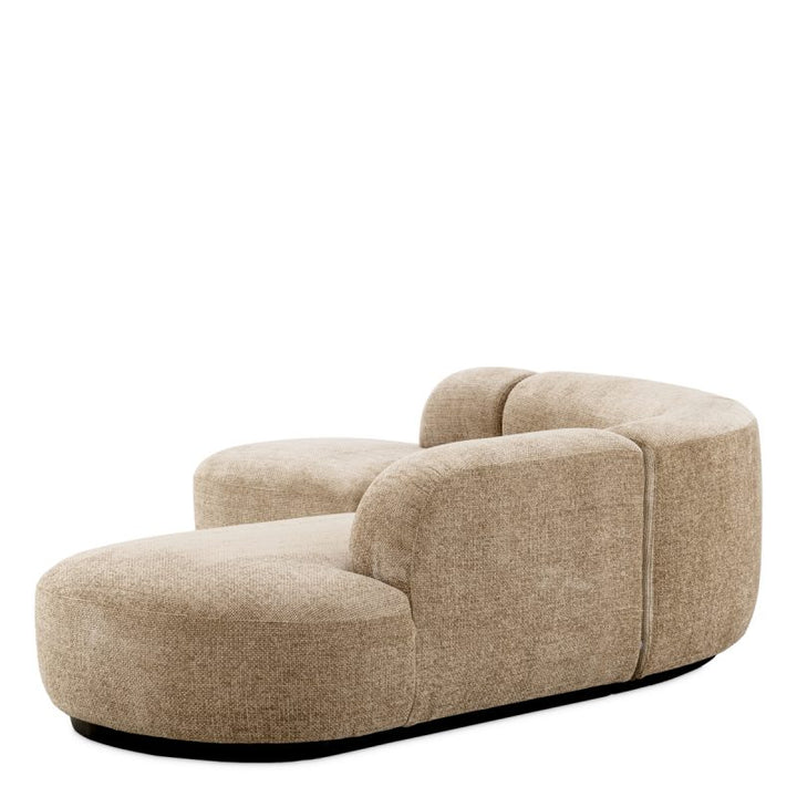 3 Piece Contemporary Sofa in Sand by Tara Shaw partial back view