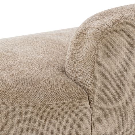 2 Piece Contemporary Sofa In Sand by Tara Shaw close up view of seams