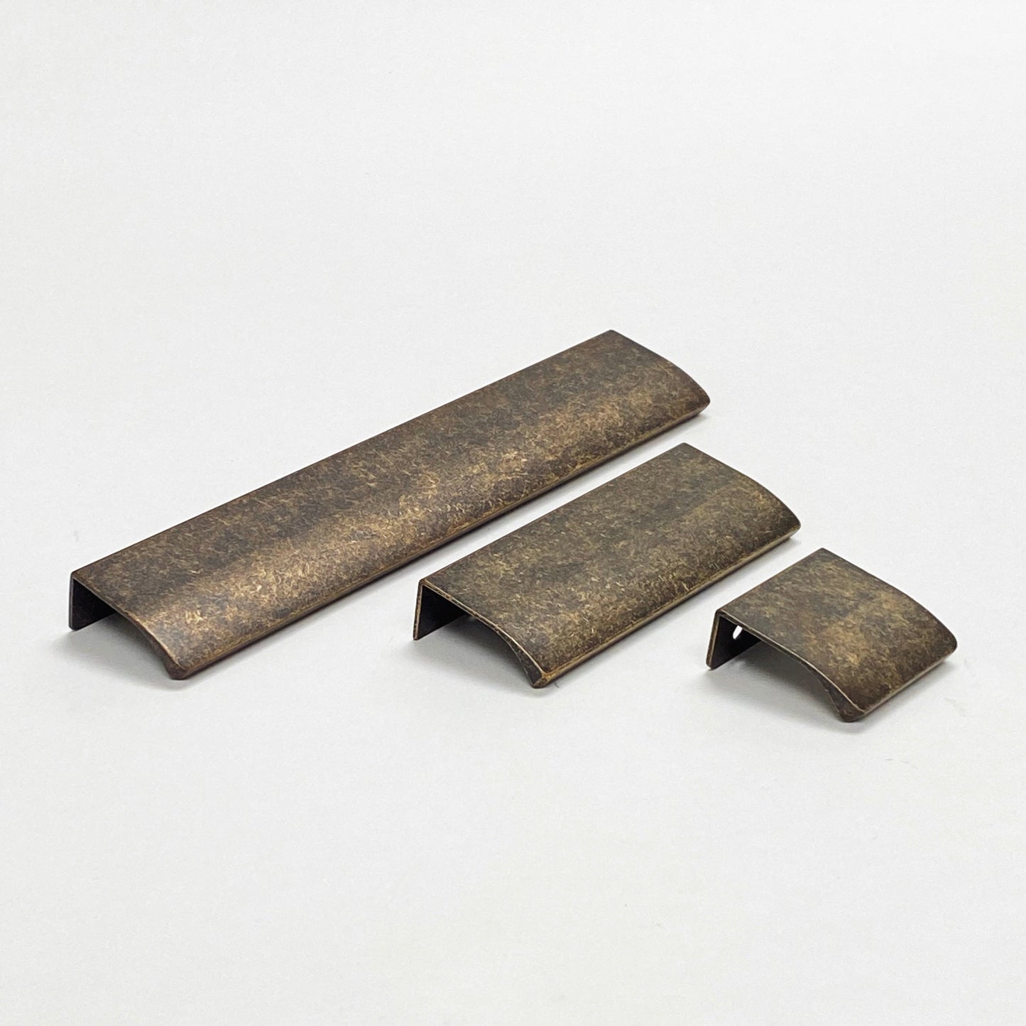 Tab Antique Brass "Edge" Finger Drawer Pulls