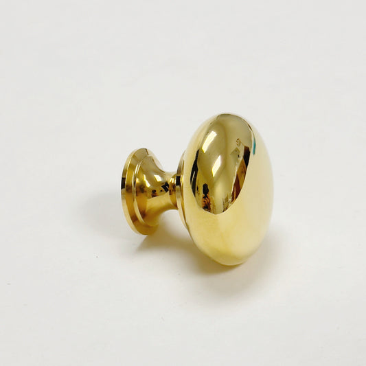 Unlacquered Brass "Eloise" Round Cabinet Knob