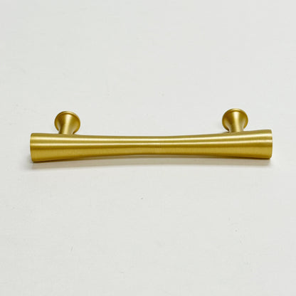 Satin Brass Cabinet Hardware "Collin" Drawer Pulls and Cabinet Knobs