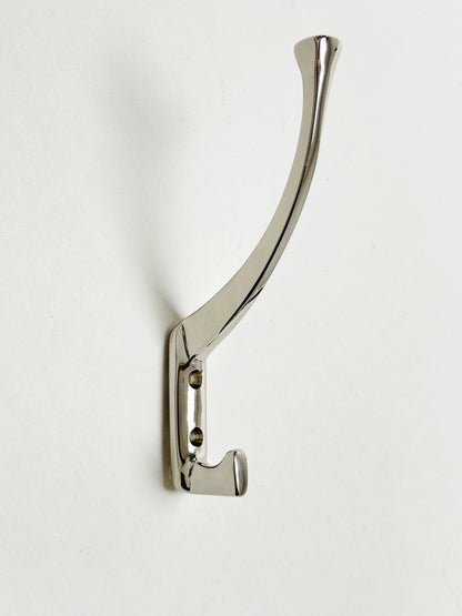 Polished Nickel "Zen" Wall Coat and Hat Hook