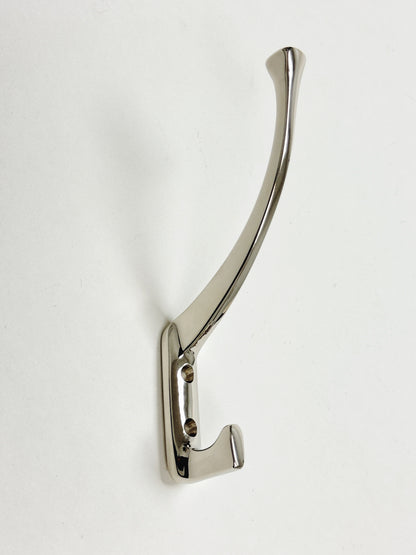 Polished Nickel "Zen" Wall Coat and Hat Hook
