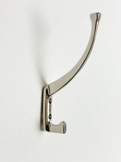 Polished Nickel "Zen" Wall Coat and Hat Hook