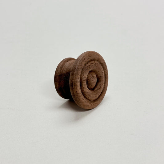Round Walnut Cabinet Knob "Palmer" Wood Knob