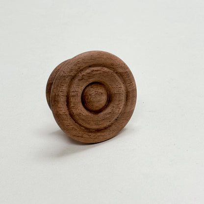 Round Walnut Cabinet Knob "Palmer" Wood Knob