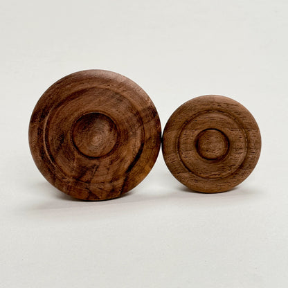 Round Walnut Cabinet Knob "Palmer" Wood Knob