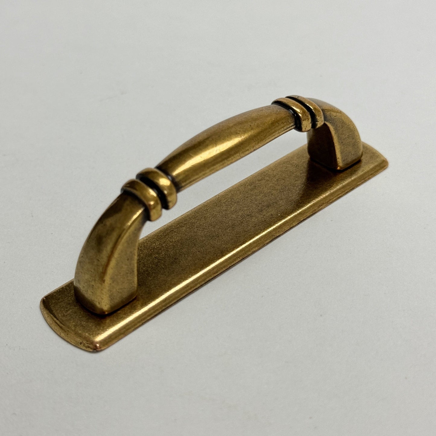 Backplate Antique Brass "Portofino" Drawer Pull and Knob