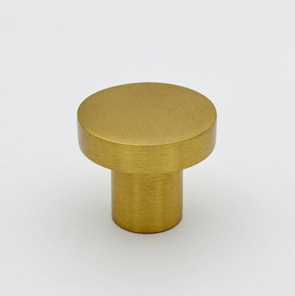 Brushed Brass "Lounge" Cabinet Knob and Wire Drawer Pulls