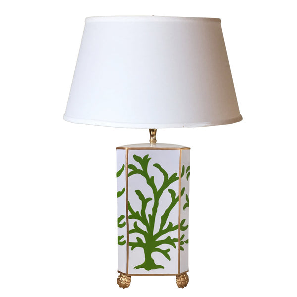 Green Table Lamp & Shade by Dana Gibson