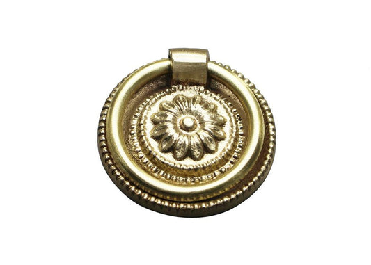 Traditional Rosette Ring Pull, Brass