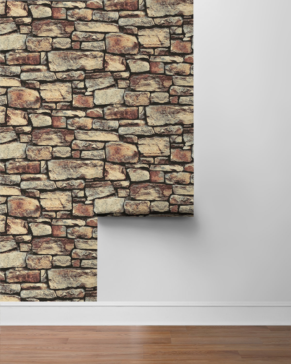 Cornish Faux Stone Peel and Stick Removable Wallpaper