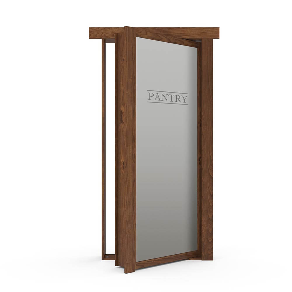 Hidden Flush Mount Knotty Alder Pantry Door