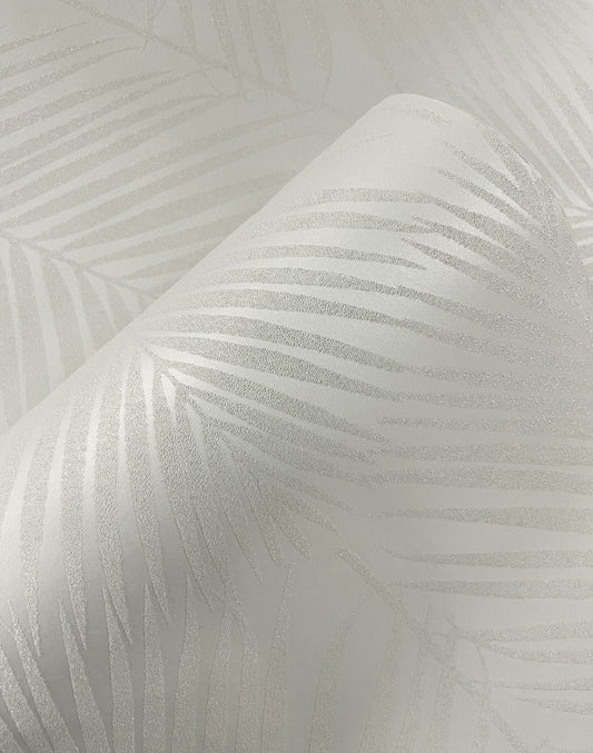 Persei Palm Glass Beaded Botanical Unpasted Wallpaper