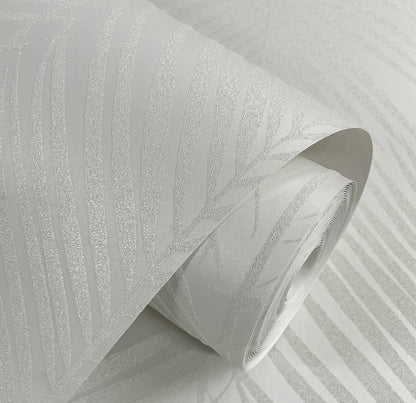 Persei Palm Glass Beaded Botanical Unpasted Wallpaper