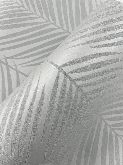 Persei Palm Glass Beaded Botanical Unpasted Wallpaper