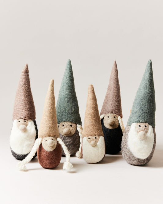 Felted Woodland Christmas Gnomes