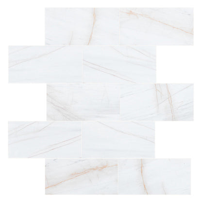 Bianco Dolomite Golden Spider Marble Polished Floor and Wall Tile - Livfloors Collection