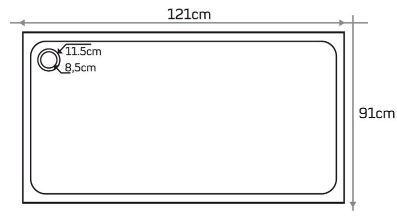 Black Andesite Rectangular Shower Base Hand-carved from Solid Block (W)32" (L)48" (H)3"