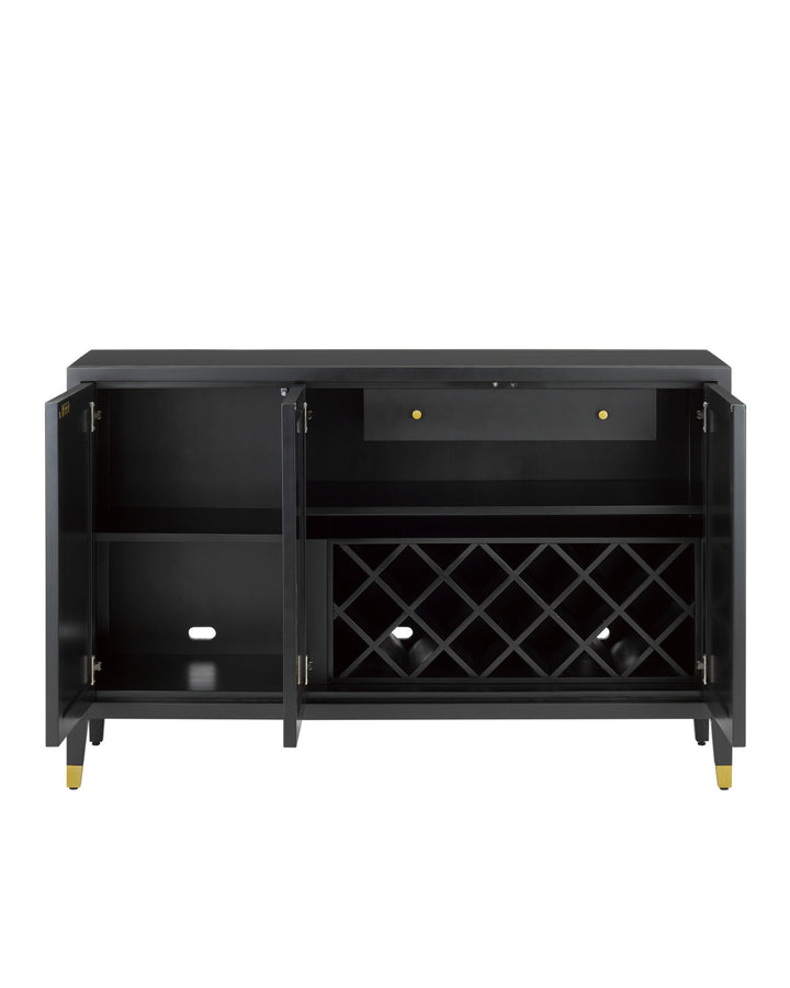 Bramford Black Cabinet by Currey and Company