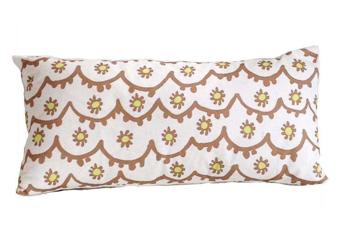 Brown Santos Lumbar Pillow by Dana Gibson