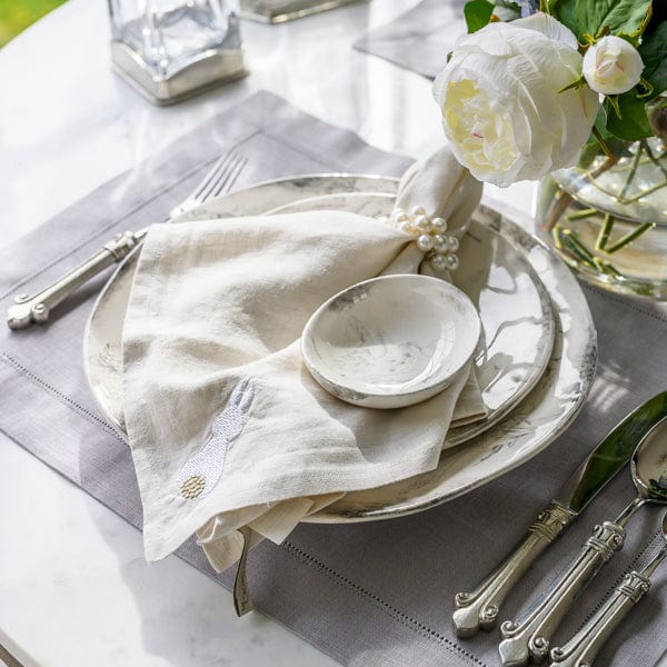 Cotton Tail Bunny Washed Linen Napkin Set (4)  from Easter Collection