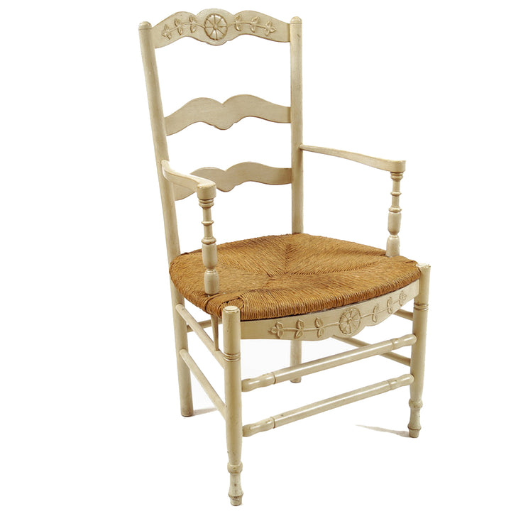 Provence Creme Arm Dining Chairs (Pair of 2)