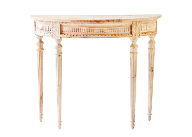 Camille Demilune Console Table (Natural) by Ave Home