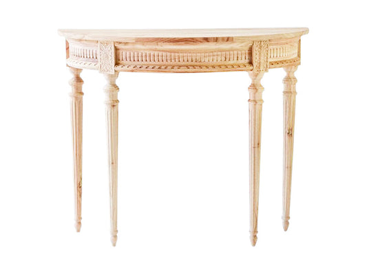 Camille Demilune Console Table (Natural) by Ave Home