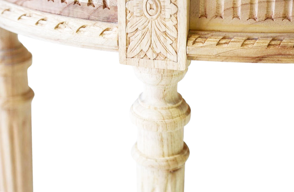 Camille Demilune Console Table (Natural) by Ave Home