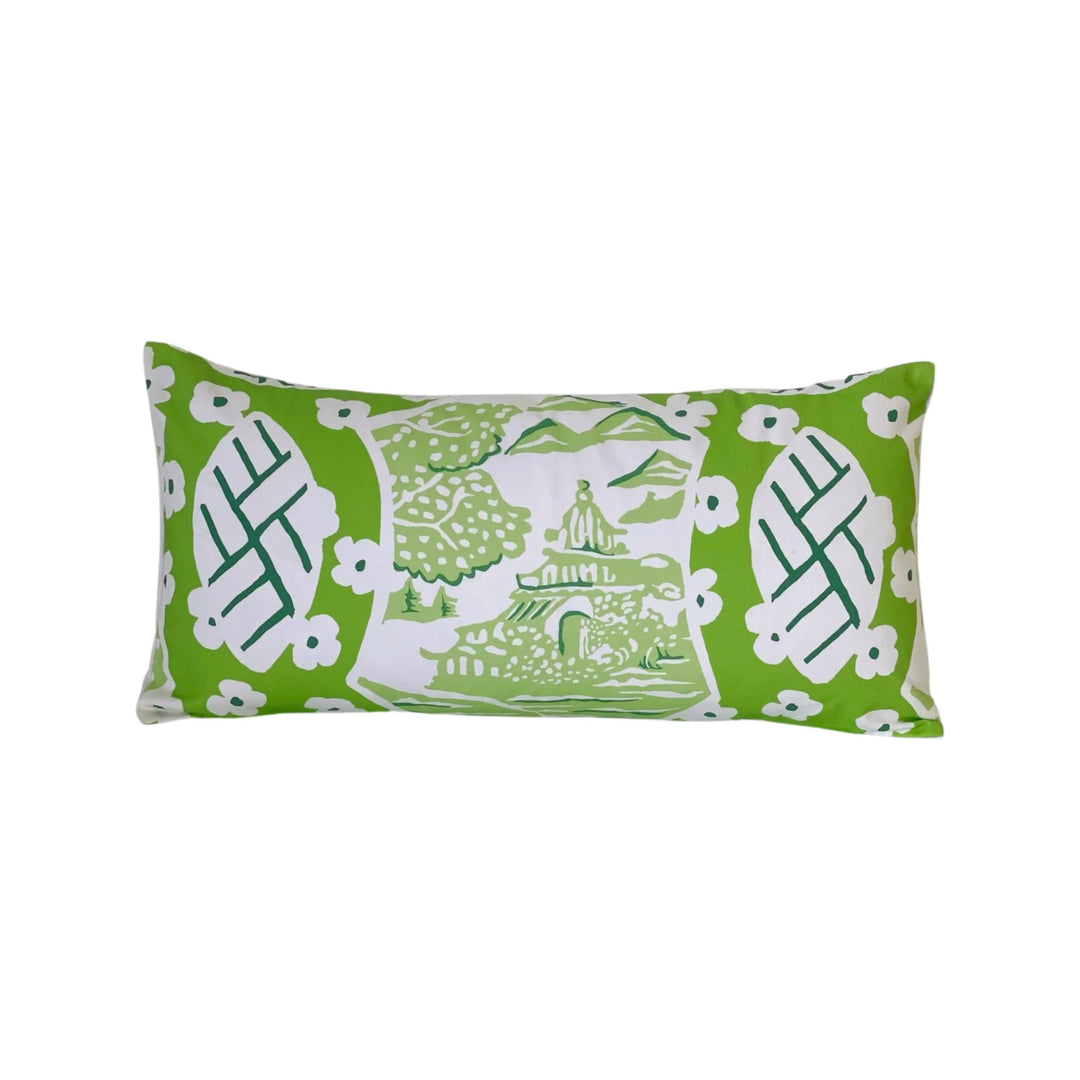 Canton in Pink/Blue or Green Lumbar Pillows by Dana Gibson