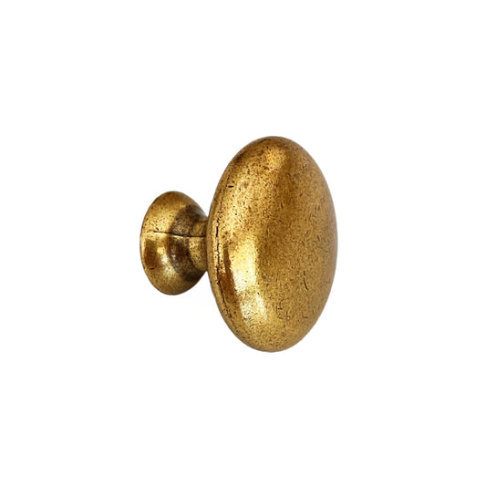 Round "Capri" Antique Brass Round Cabinet Knob