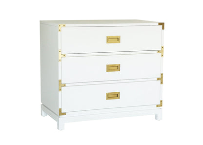 Small Carlyle Campaign Dresser in White by Ave Home