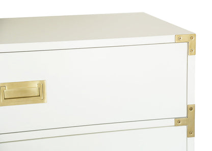 Small Carlyle Campaign Dresser in White by Ave Home