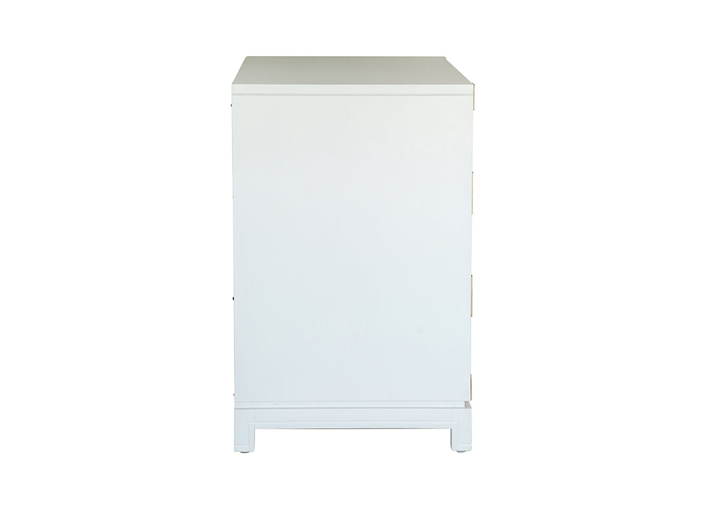 Small Carlyle Campaign Dresser in White by Ave Home