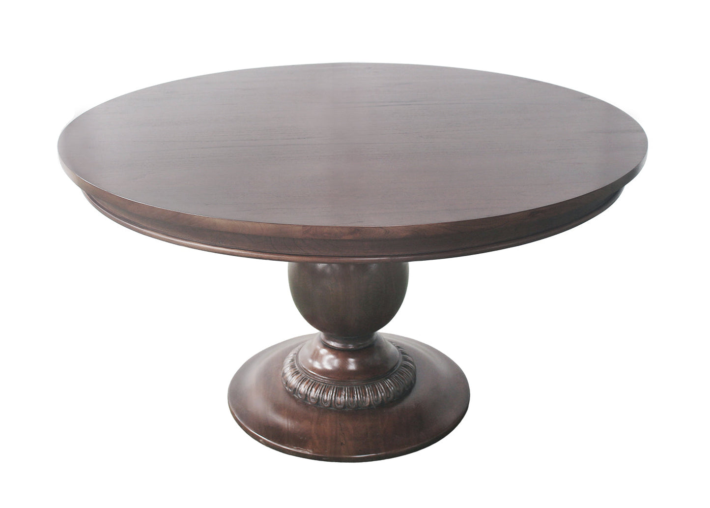 55" Charlotte Pedestal Table (Walnut) by Ave Home