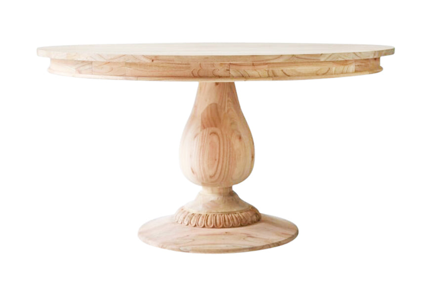 55" Charlotte Pedestal Table (Natural) by Ave Home