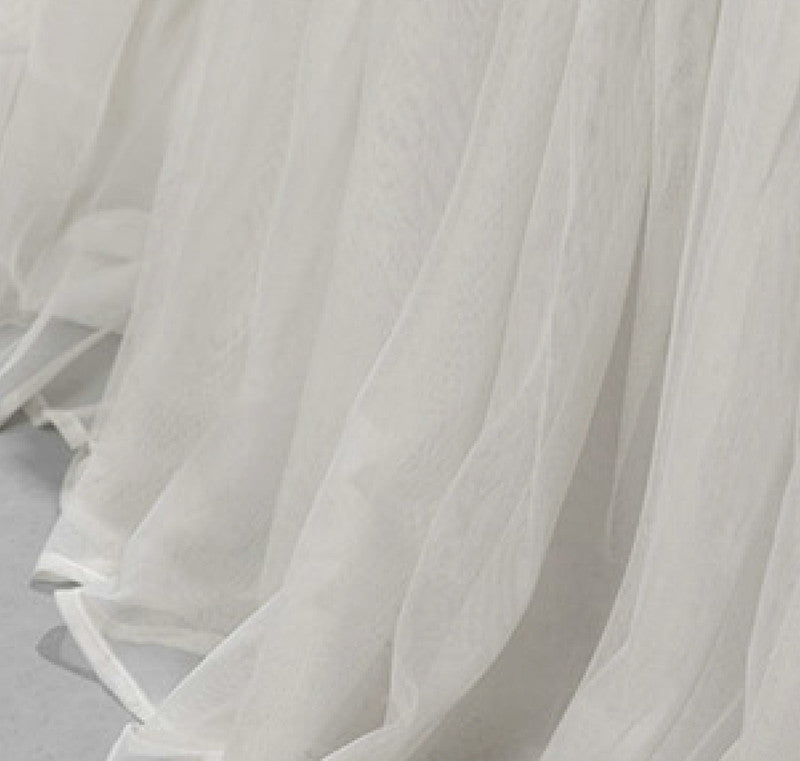 Whisper Off White 20" Gathered Tulle Bedskirt