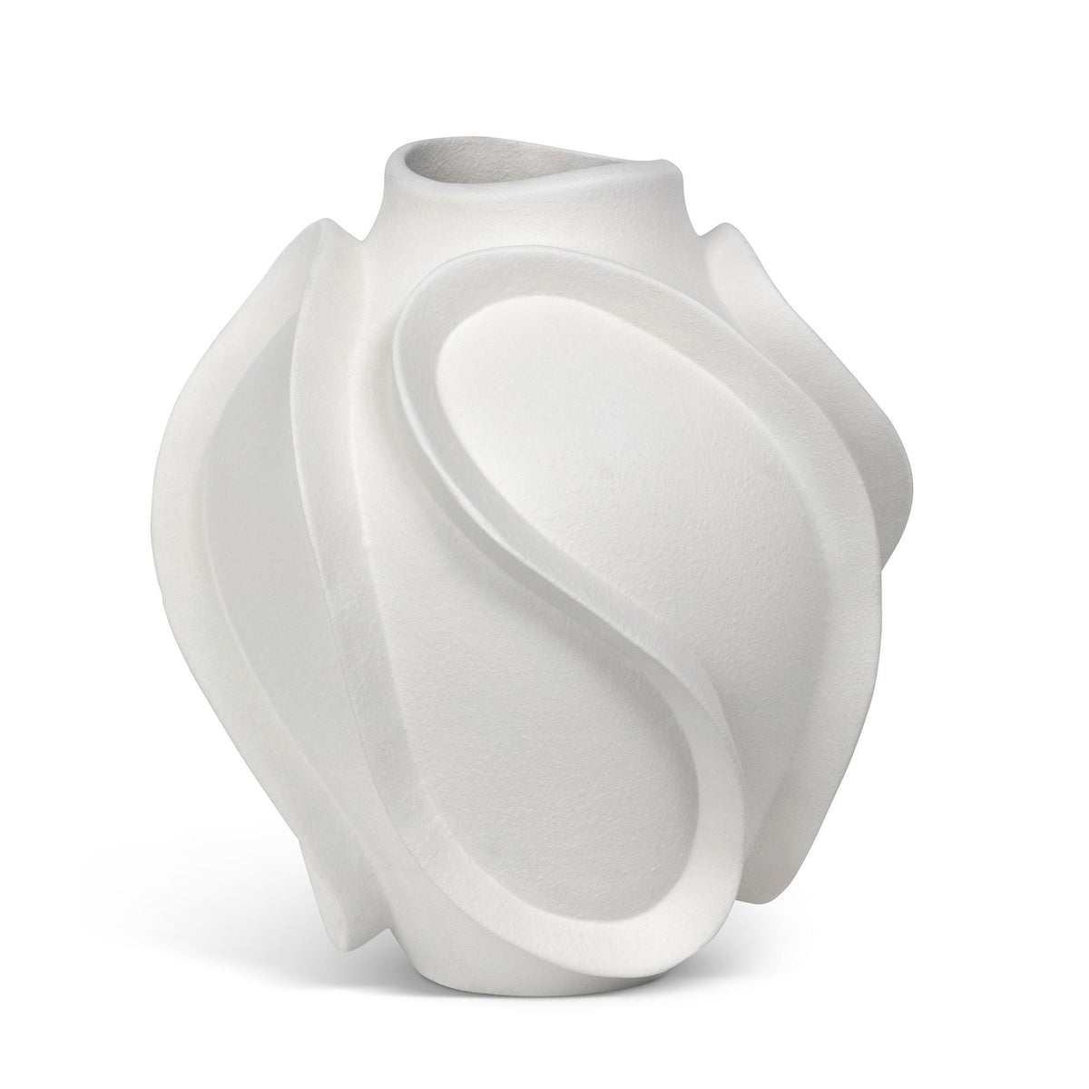Wave Vase, Large, Matte White