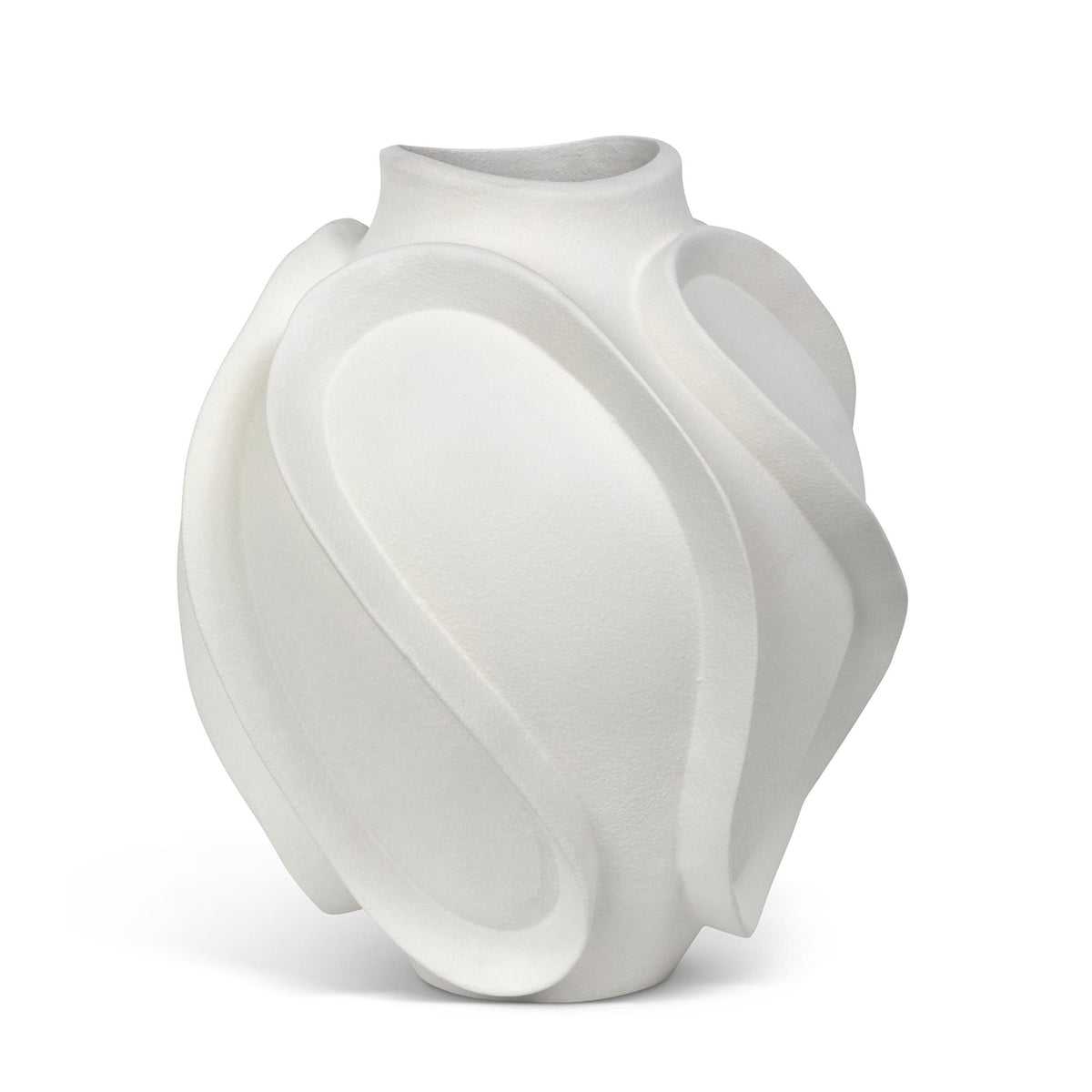 Wave Vase, Large, Matte White