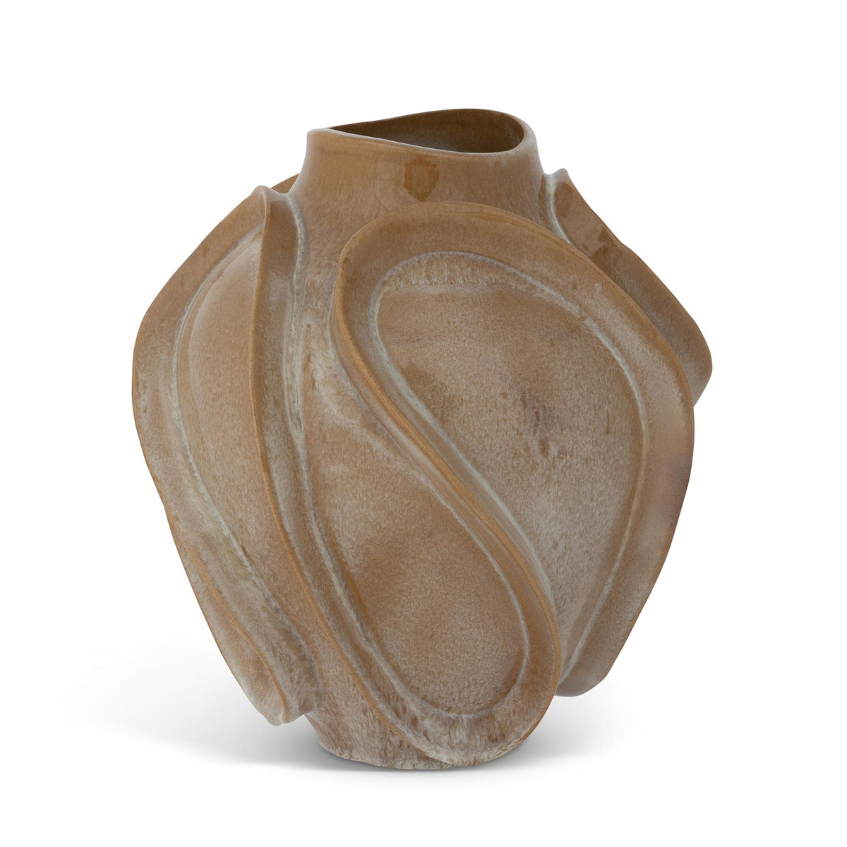 Wave Vase, Large, Latte