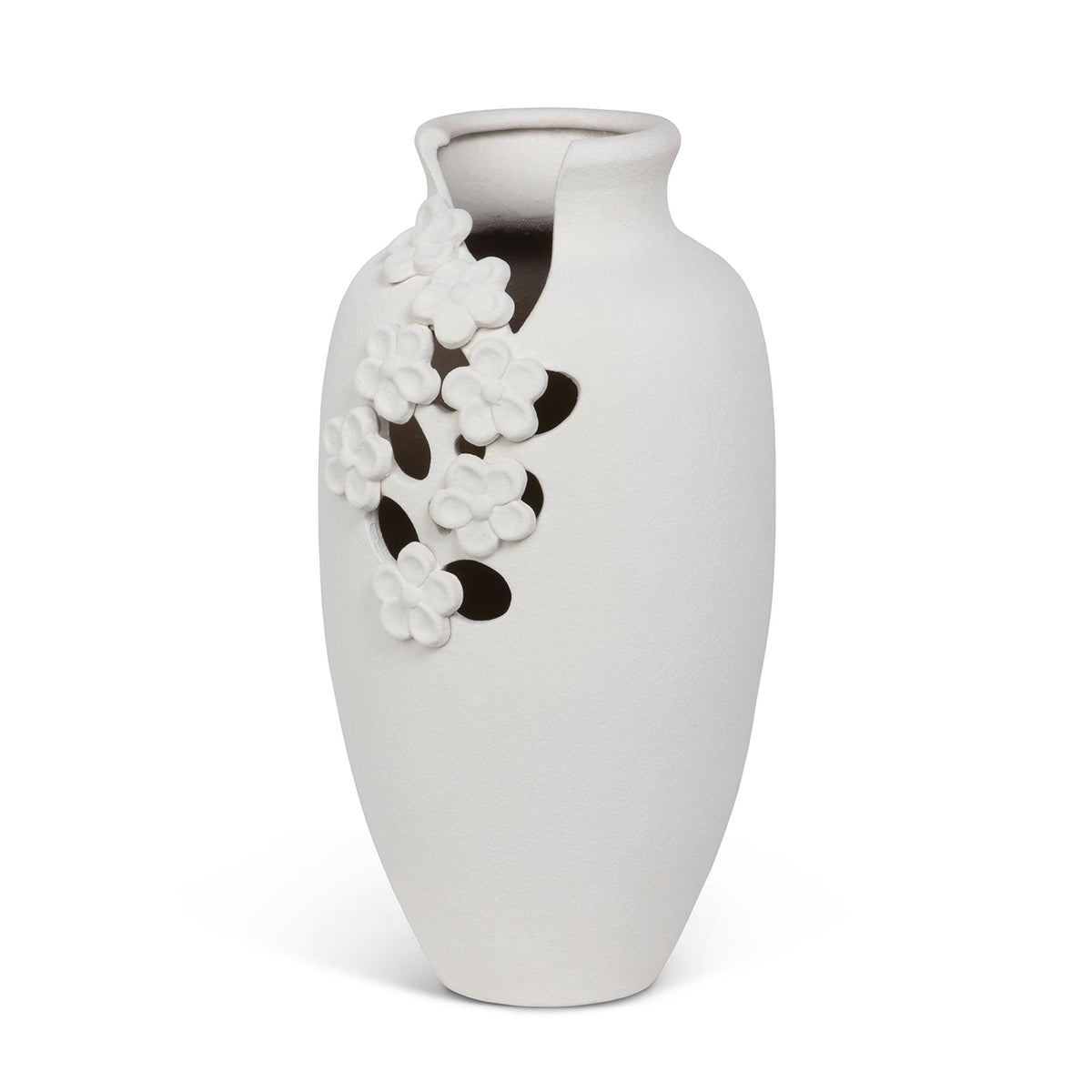 La Fleur Tall Vase, Matte White