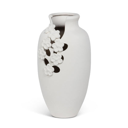 La Fleur Tall Vase, Matte White