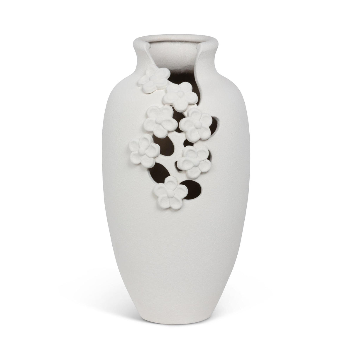 La Fleur Tall Vase, Matte White