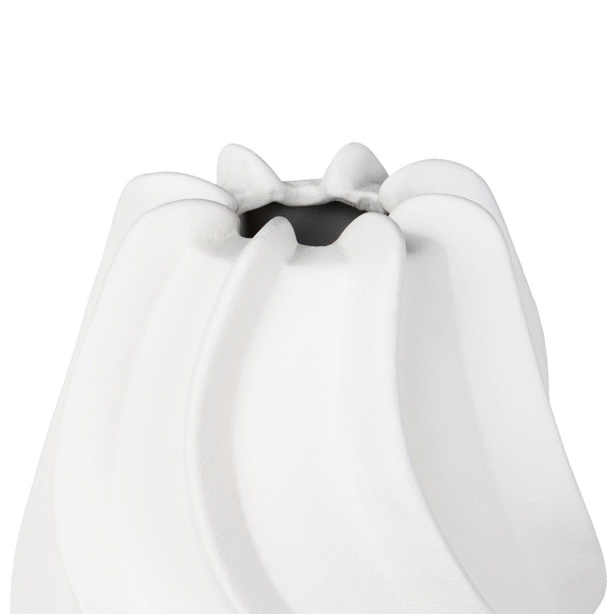 Wave Vase, Tall, Matte White